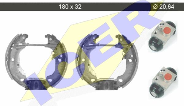 Icer 79KT0013 C - Комплект спирачна челюст vvparts.bg