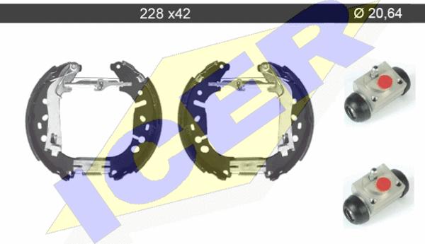 Icer 79KT0017 C - Комплект спирачна челюст vvparts.bg