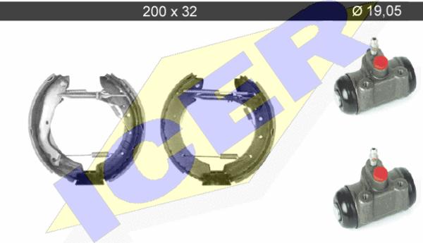 Icer 79KT0082 C - Комплект спирачна челюст vvparts.bg