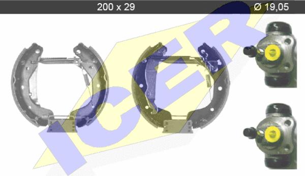 Icer 79KT0039 C - Комплект спирачна челюст vvparts.bg