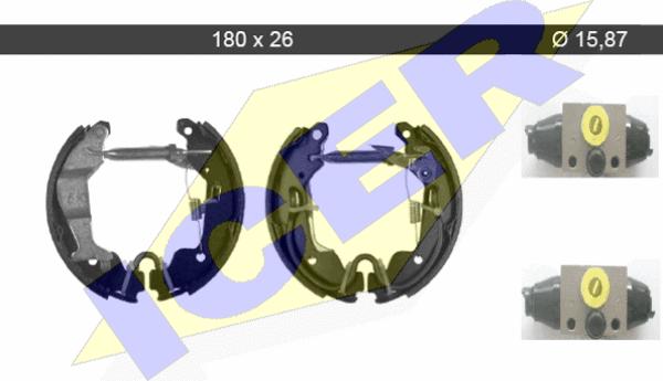 Icer 79KT0035 C - Комплект спирачна челюст vvparts.bg