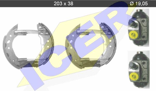 Icer 79KT0032 C - Комплект спирачна челюст vvparts.bg