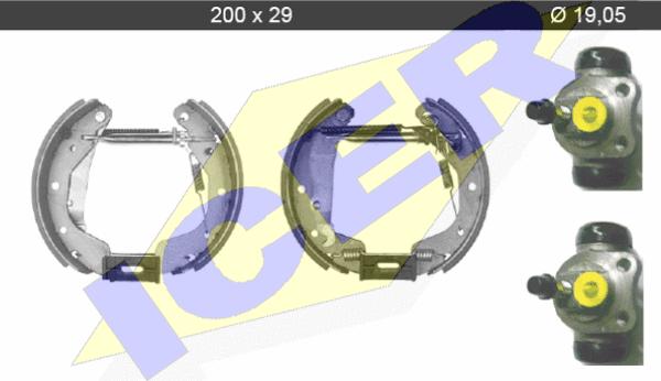 Icer 79KT0037 C - Комплект спирачна челюст vvparts.bg