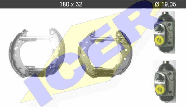 Icer 79KT0025 C - Комплект спирачна челюст vvparts.bg