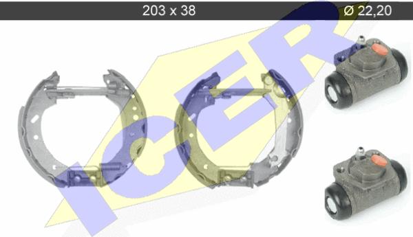 Icer 79KT0021 C - Комплект спирачна челюст vvparts.bg