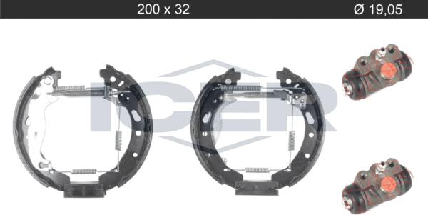 Icer 79KT0145 C - Комплект спирачна челюст vvparts.bg