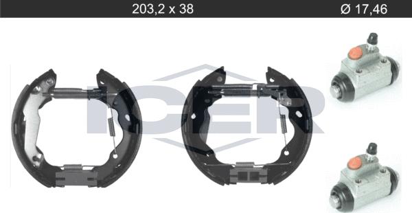 Icer 79KT0146 C - Комплект спирачна челюст vvparts.bg