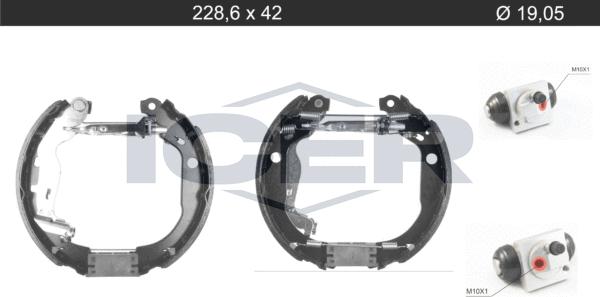 Icer 79KT0140 C - Комплект спирачна челюст vvparts.bg