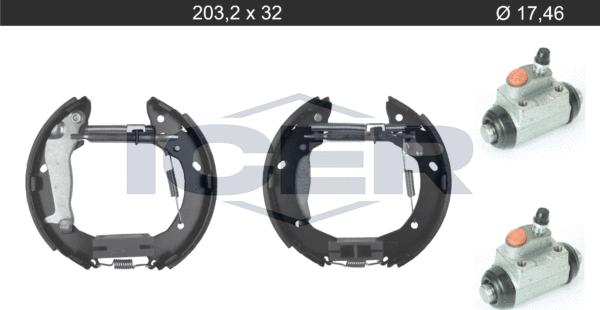 Icer 79KT0147 C - Комплект спирачна челюст vvparts.bg