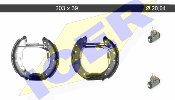 Icer 79KT0104 C - Комплект спирачна челюст vvparts.bg