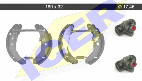 Icer 79KT0101 C - Комплект спирачна челюст vvparts.bg