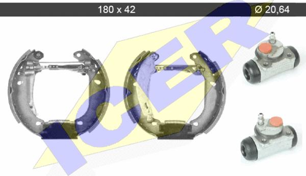 Icer 79KT0103 C - Комплект спирачна челюст vvparts.bg