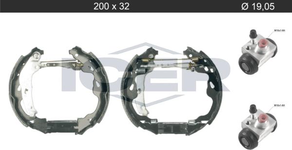 Icer 79KT0110 C - Комплект спирачна челюст vvparts.bg