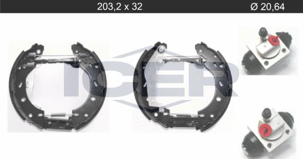 Icer 79KT0113 C - Комплект спирачна челюст vvparts.bg