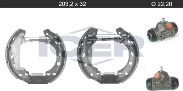 Icer 79KT0112 C - Комплект спирачна челюст vvparts.bg