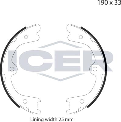 Icer 79PB4032 C - Комплект спирачна челюст, ръчна спирачка vvparts.bg