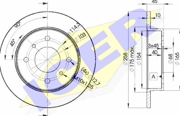 Icer 78BD9901-2 - Спирачен диск vvparts.bg