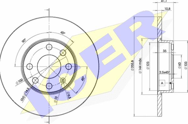 Icer 78BD9058-2 - Спирачен диск vvparts.bg