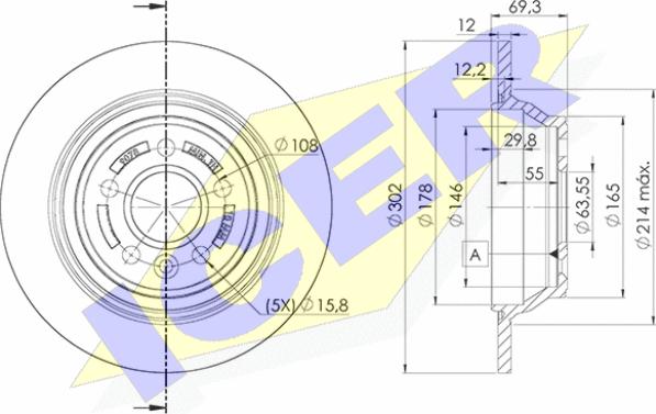 Icer 78BD9078-1 - Спирачен диск vvparts.bg