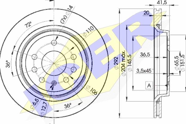 Icer 78BD9114-2 - Спирачен диск vvparts.bg