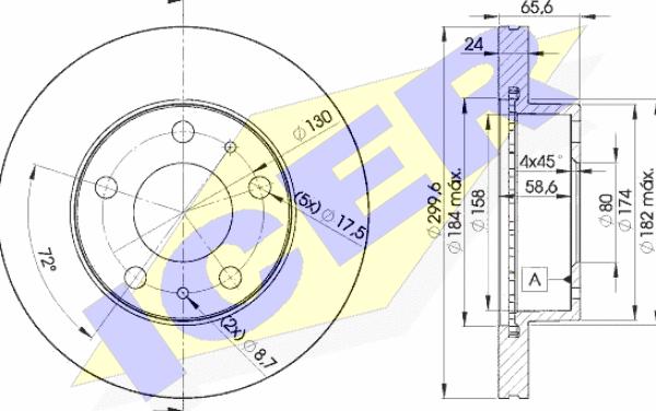 Icer 78BD4682-2 - Спирачен диск vvparts.bg