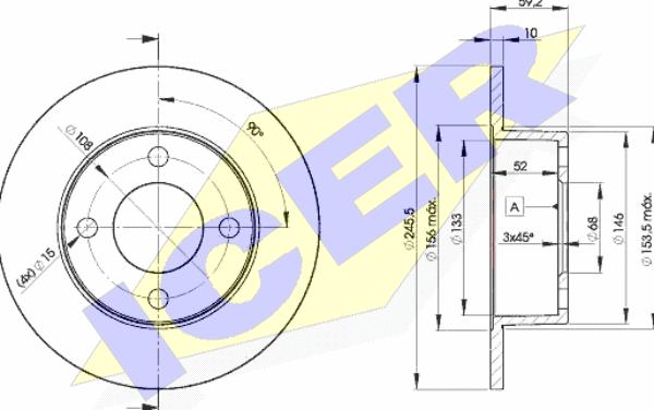 Icer 78BD4010-2 - Спирачен диск vvparts.bg