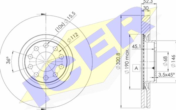 Icer 78BD4086-2 - Спирачен диск vvparts.bg