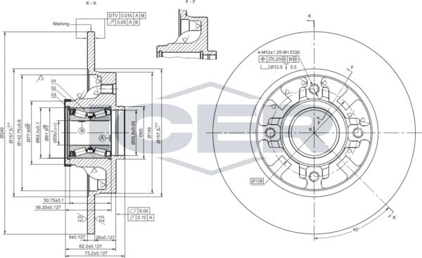 Icer 78BD4034-1 - Спирачен диск vvparts.bg