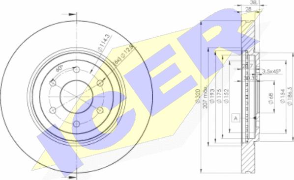 Icer 78BD4199-2 - Спирачен диск vvparts.bg