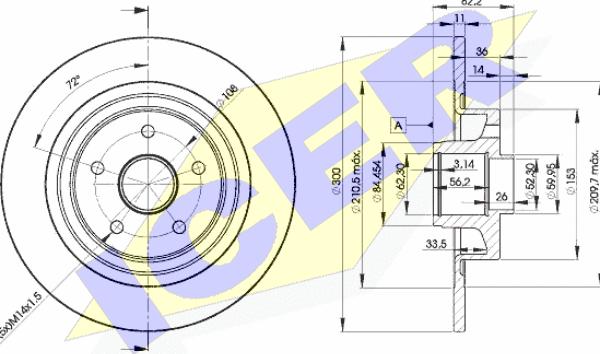 Icer 78BD4108-1 - Спирачен диск vvparts.bg