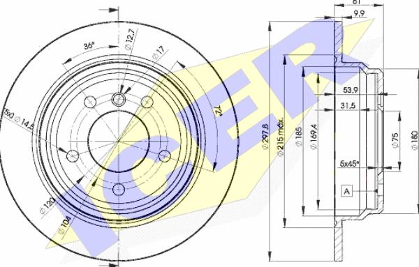 Icer 78BD4129-2 - Спирачен диск vvparts.bg