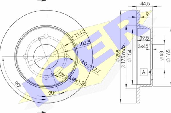 Icer 78BD4201-2 - Спирачен диск vvparts.bg