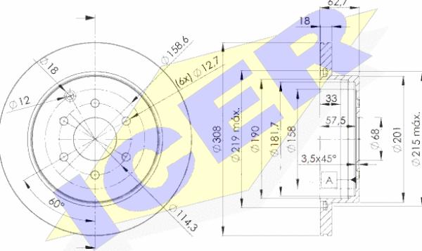 Icer 78BD4203-2 - Спирачен диск vvparts.bg