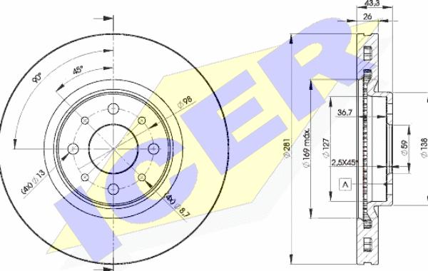 Icer 78BD5546-2 - Спирачен диск vvparts.bg