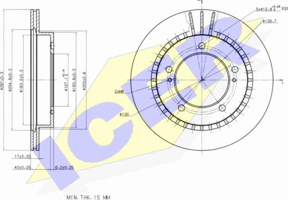 Icer 78BD5600-2 - Спирачен диск vvparts.bg