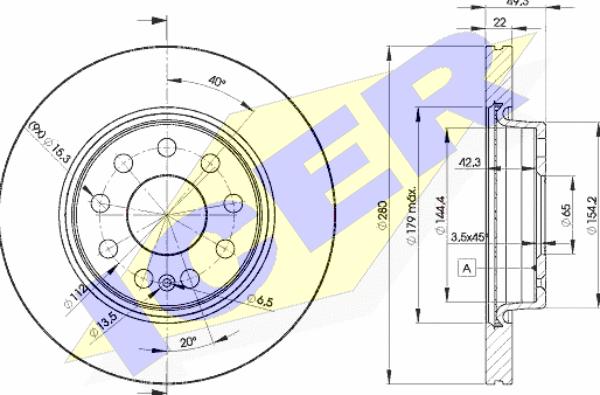 Icer 78BD5614-2 - Спирачен диск vvparts.bg