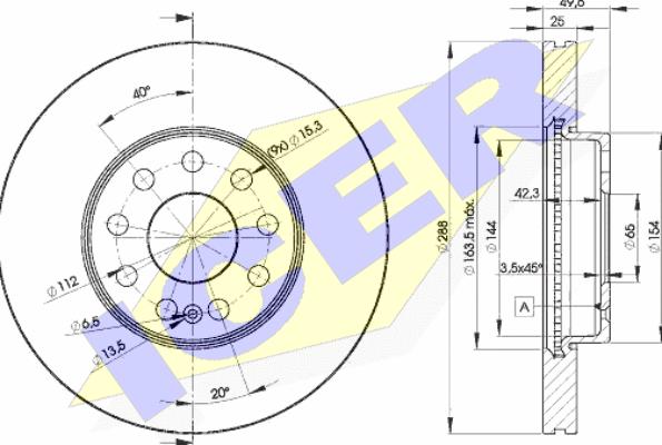 Icer 78BD5615-2 - Спирачен диск vvparts.bg