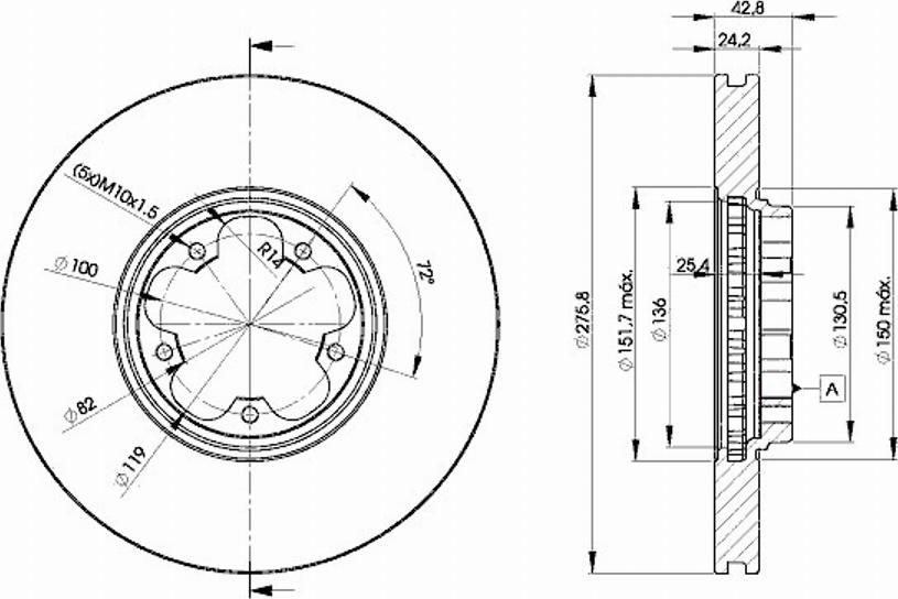 Icer 78BD5612 - Спирачен диск vvparts.bg