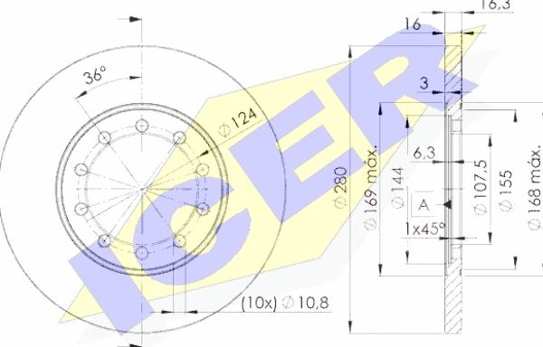 Icer 78BD5631-2 - Спирачен диск vvparts.bg