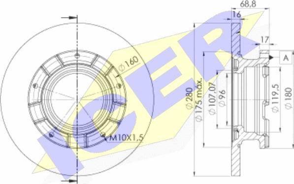 Icer 78BD5633-2 - Спирачен диск vvparts.bg