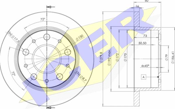 Icer 78BD5625-1 - Спирачен диск vvparts.bg