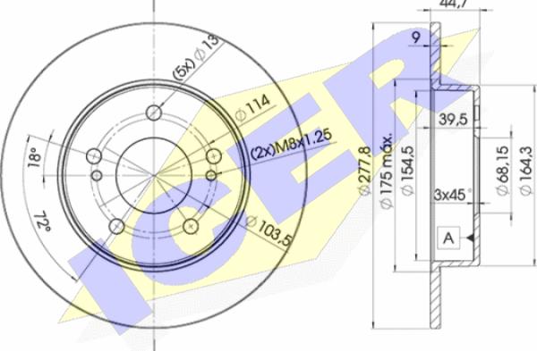 Icer 78BD5059-2 - Спирачен диск vvparts.bg