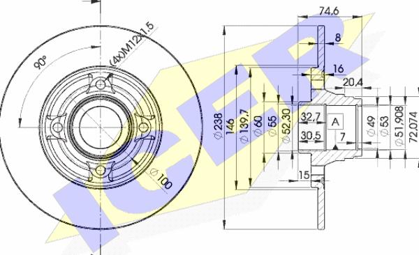 Icer 78BD5006-1 - Спирачен диск vvparts.bg