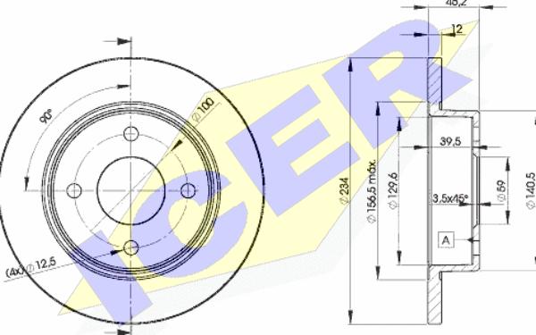 Icer 78BD5001-2 - Спирачен диск vvparts.bg