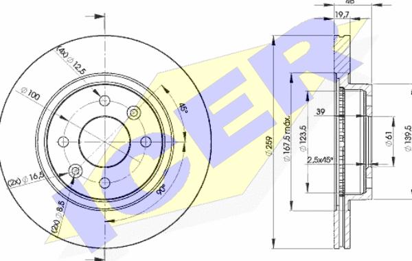 Icer 78BD5081-2 - Спирачен диск vvparts.bg