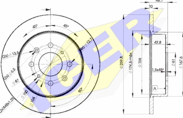 Icer 78BD5106-2 - Спирачен диск vvparts.bg