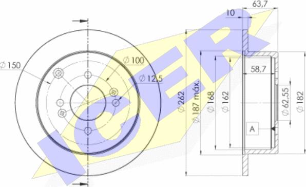 Icer 78BD5102-2 - Спирачен диск vvparts.bg