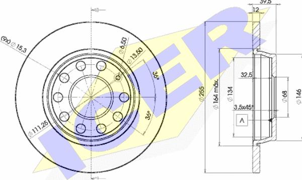 Icer 78BD5309-2 - Спирачен диск vvparts.bg