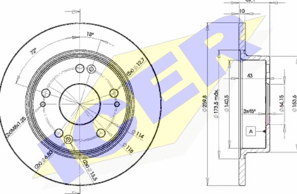 Icer 78BD5252-2 - Спирачен диск vvparts.bg