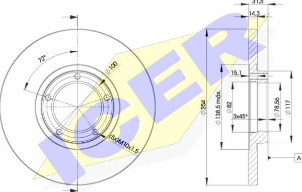 Icer 78BD6055-2 - Спирачен диск vvparts.bg